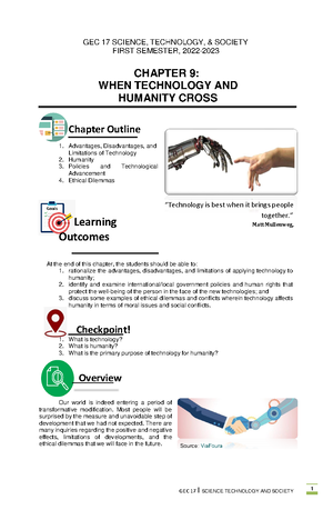 Chapter 11 - lecture - GEC 17 SCIENCE, TECHNOLOGY, & SOCIETY FIRST ...