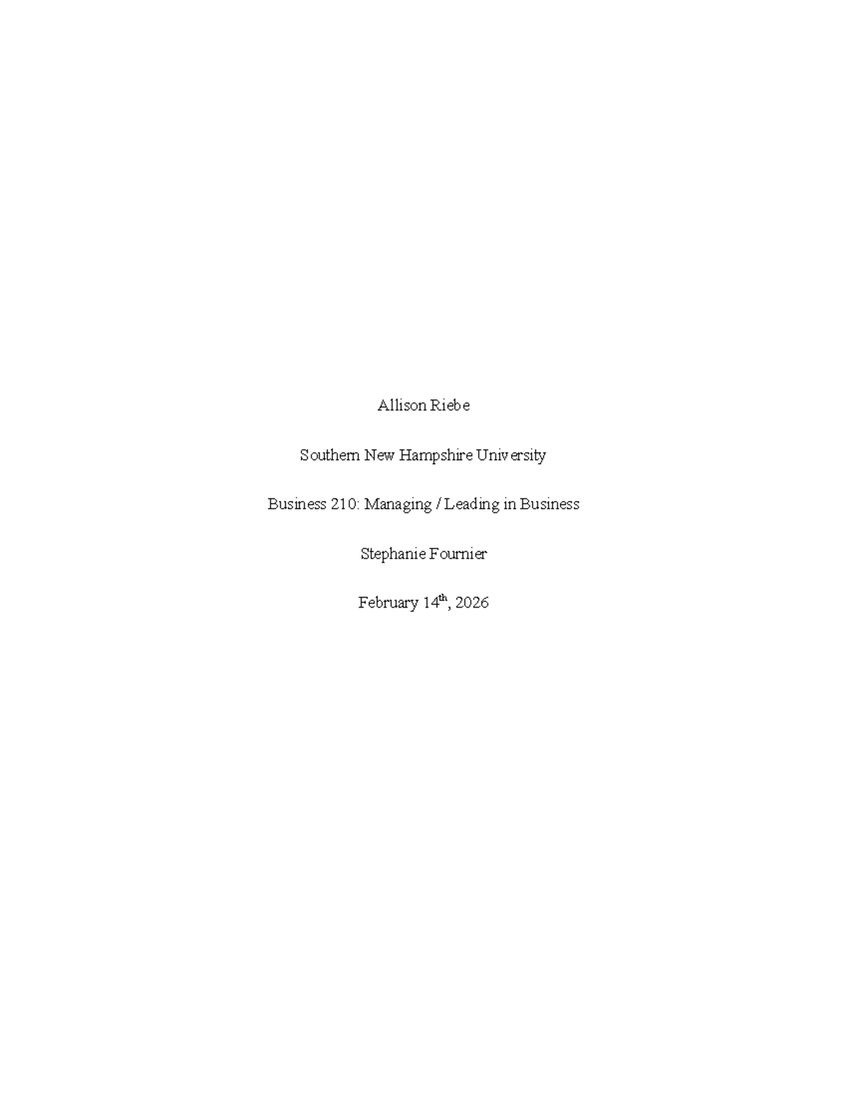 Bus 210: Module Six Paper on Matrix Organizational Structure - Studocu