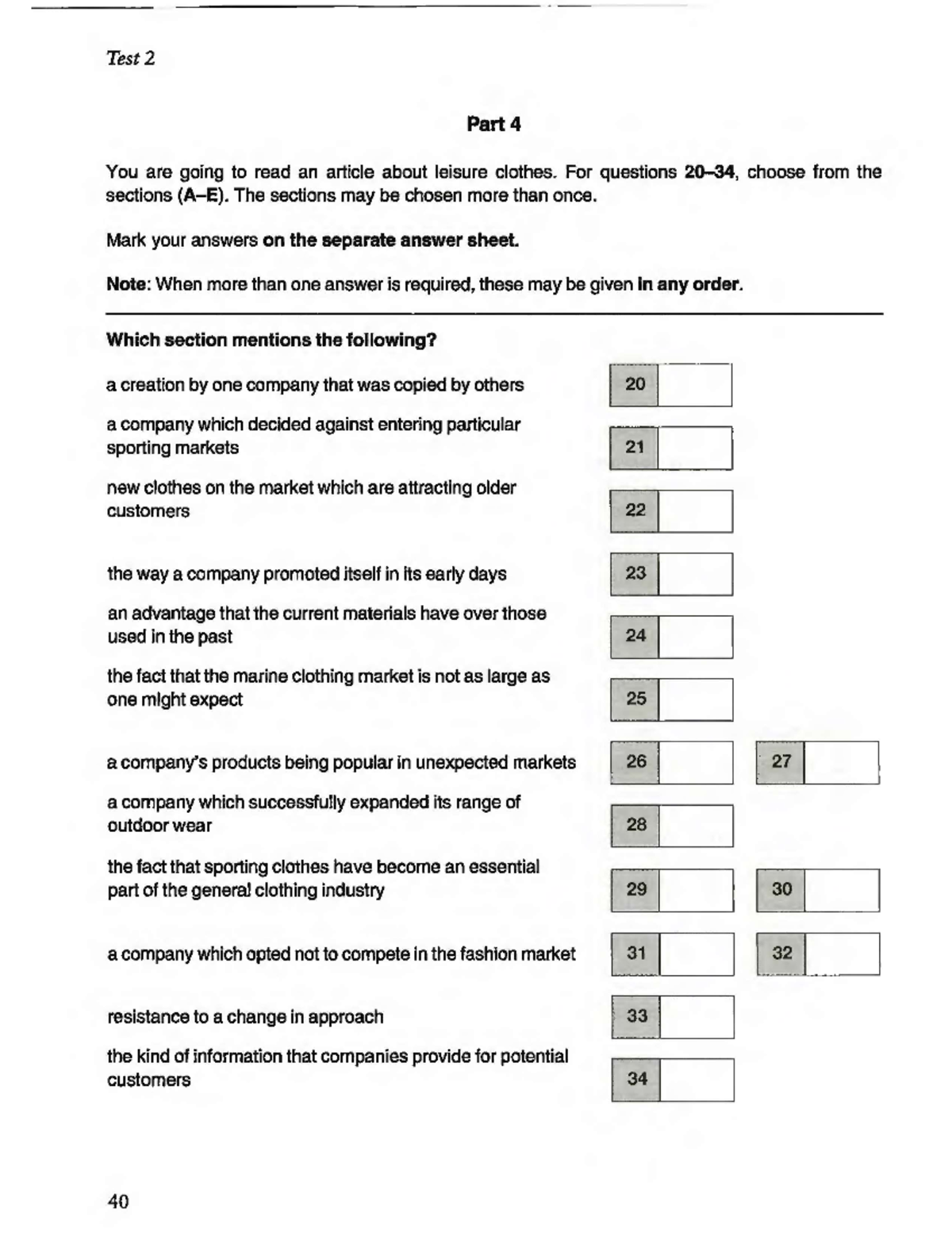 Part 4 Test 2 CAE Reading Practice and Strategies - Studocu