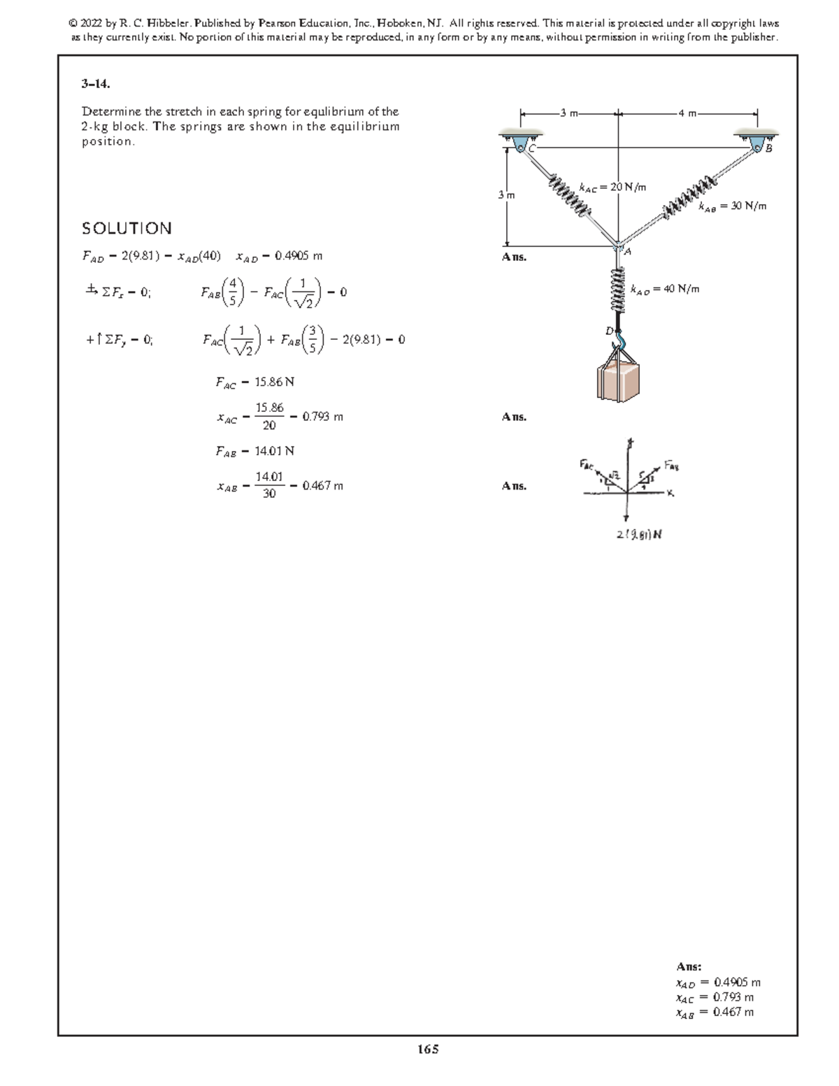 SWK 15th Ed Solution Manual: Spring Equilibrium Analysis - Studocu
