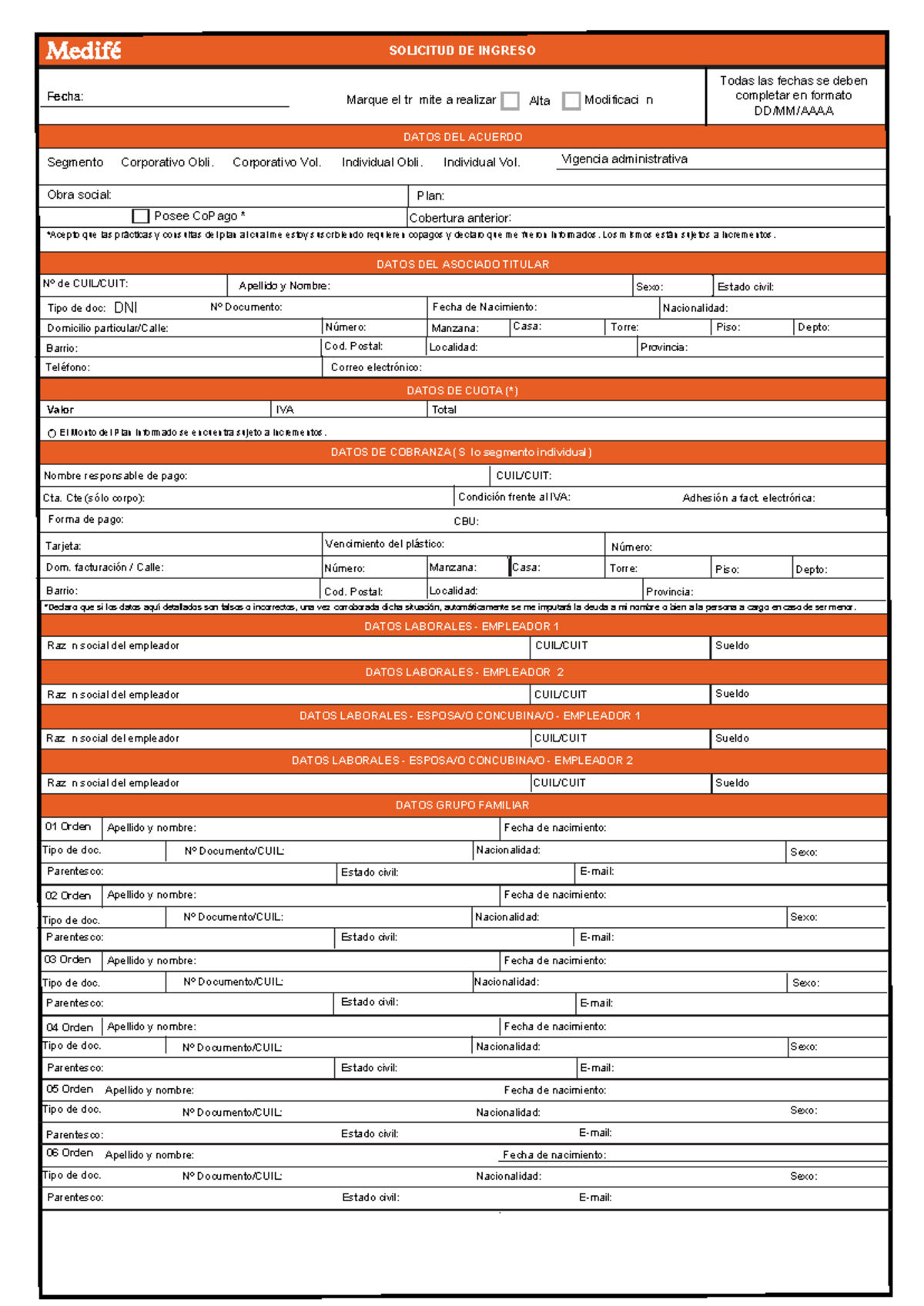 Solicitud de Ingreso - Formulario V230824 para Trámites Administrativos ...