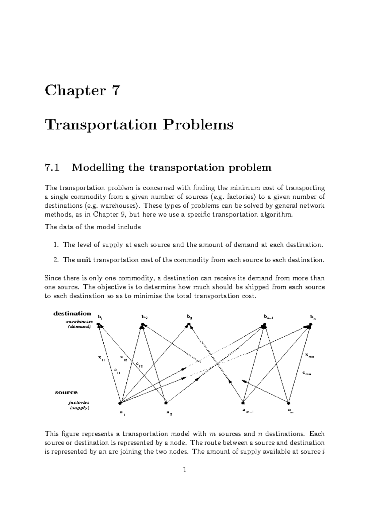 008237474 - Transportation Model Problems: Chapter 7 Overview - Studocu