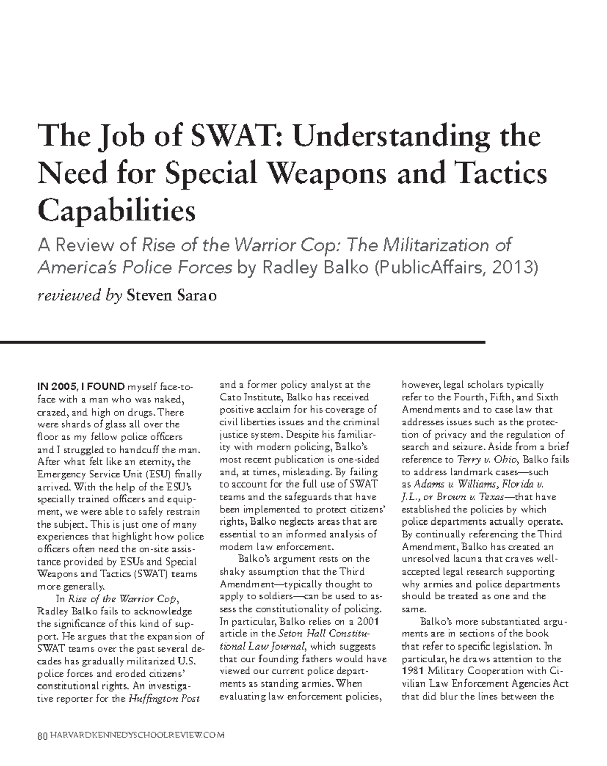 SWAT Analysis: A Critical Review of 