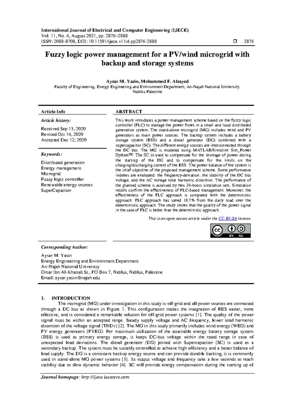 Optimized Fuzzy Logic Power Management for a PV-Wind Microgrid - Studocu