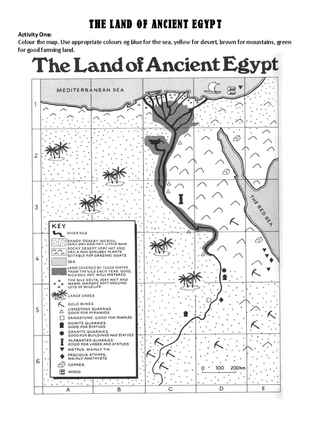 Egypt Map Worksheet Geogmape.gif (440×720) | Ancient Egypt History,