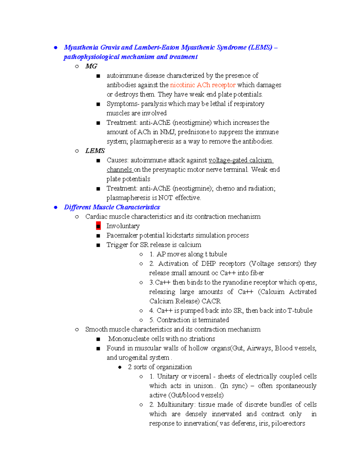Pathophysiology and Treatment of Myasthenia Gravis & LEMS (MG 101 ...