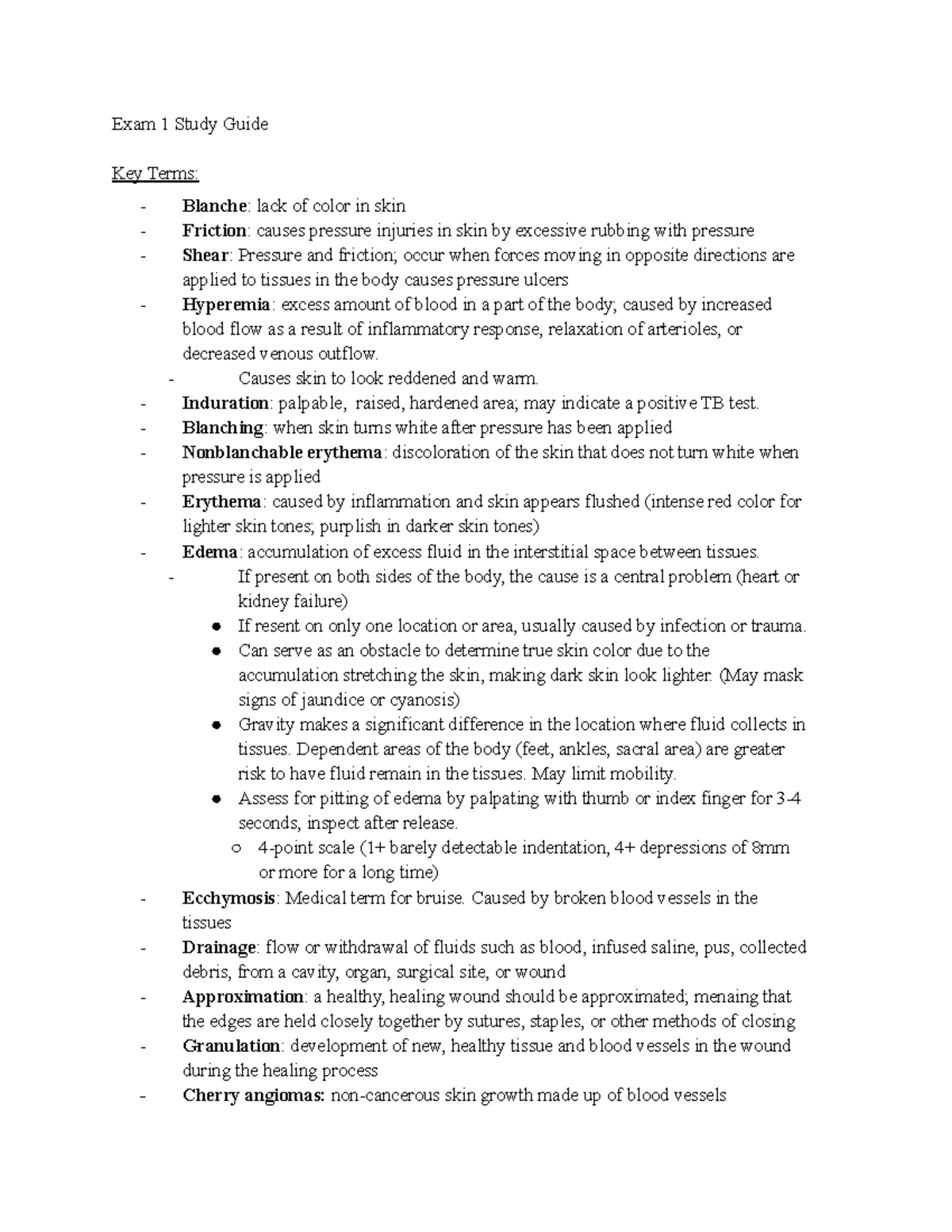 Exam 1 Study Guide Key Terms - Studocu