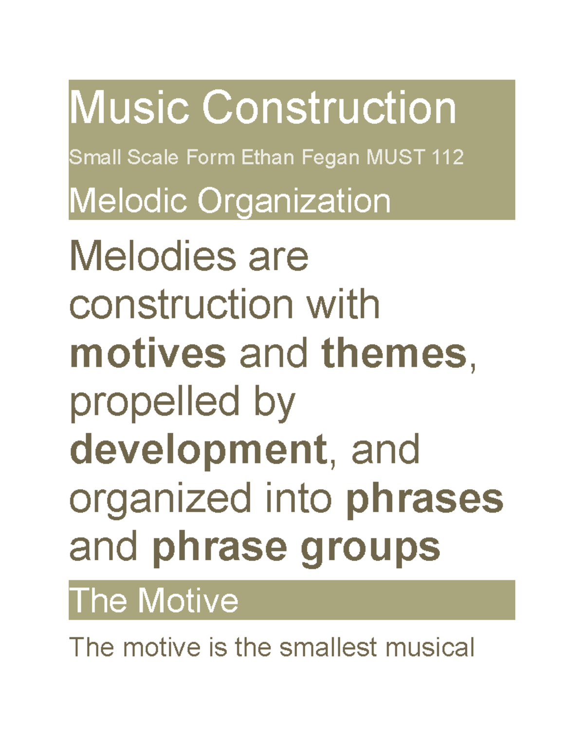 Theory Notes on Music Construction - Music Construction Small Scale ...
