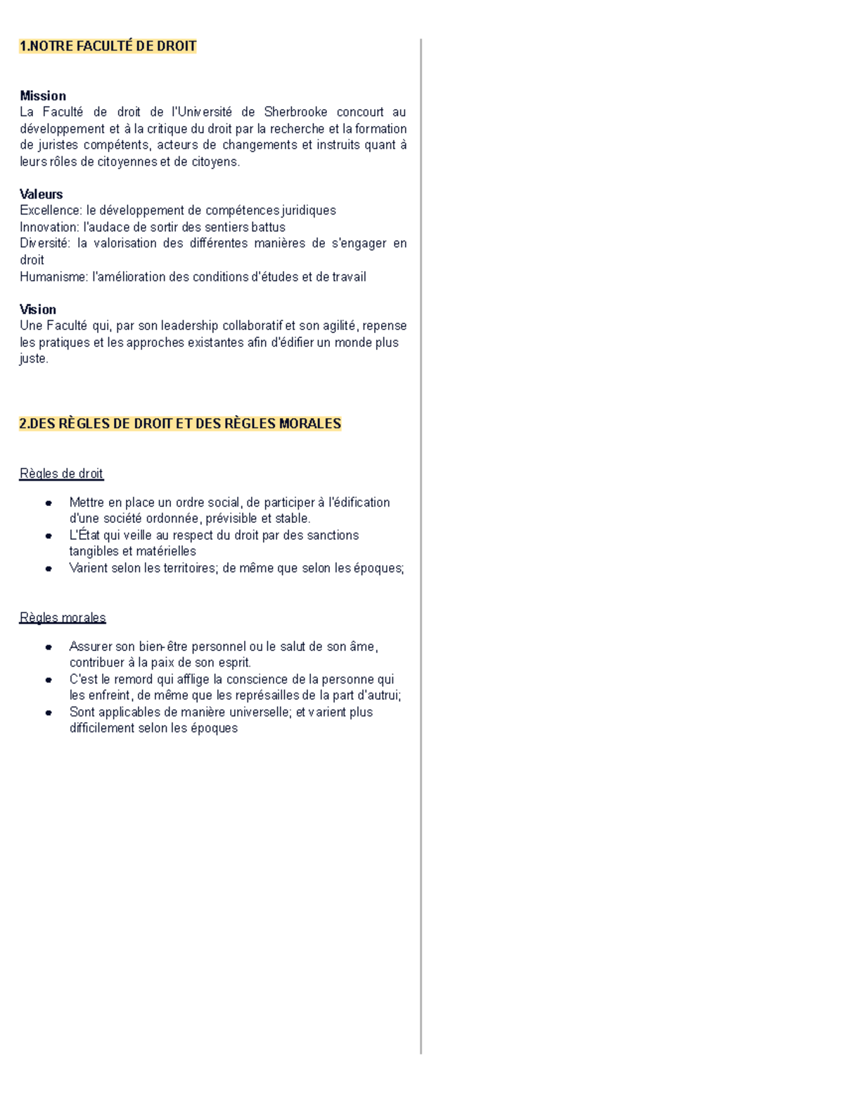 Introduction au Droit - Cours 1 (DROIT 101) par Bertrand Lavoie - Studocu