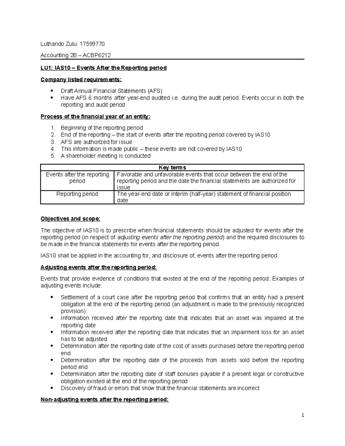 Learning unit 5 - Notes on the LU - Learning unit 5 - IAS 33 Objective ...