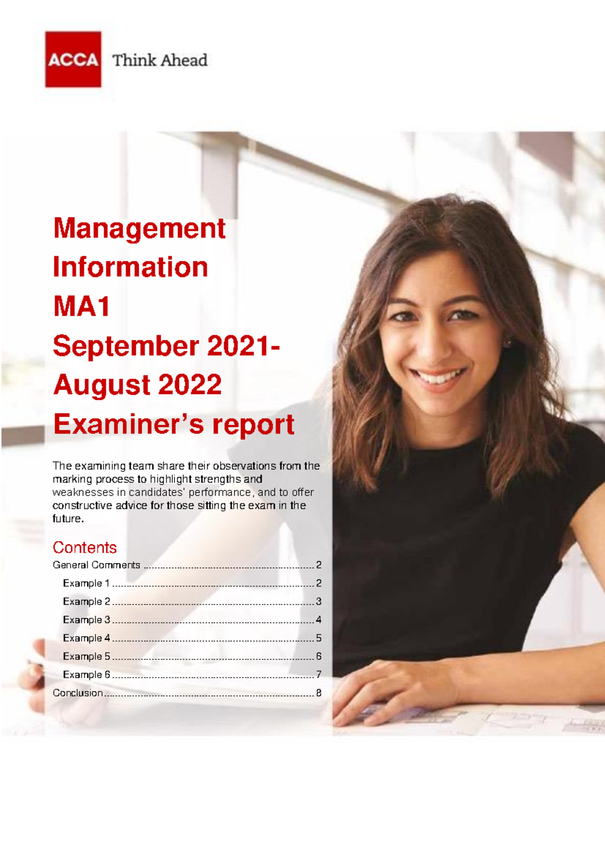 MA1 Exam Report Highlights: Insights & Recommendations (S21-A22) - Studocu
