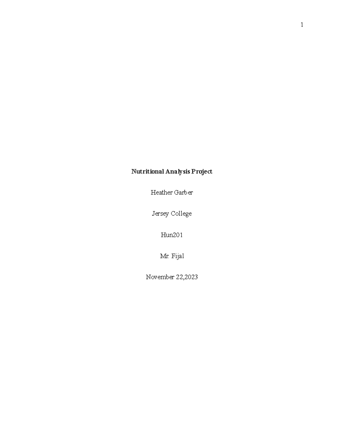Nutritional Analysis Project: Dietary Intake & Cultural Influences ...