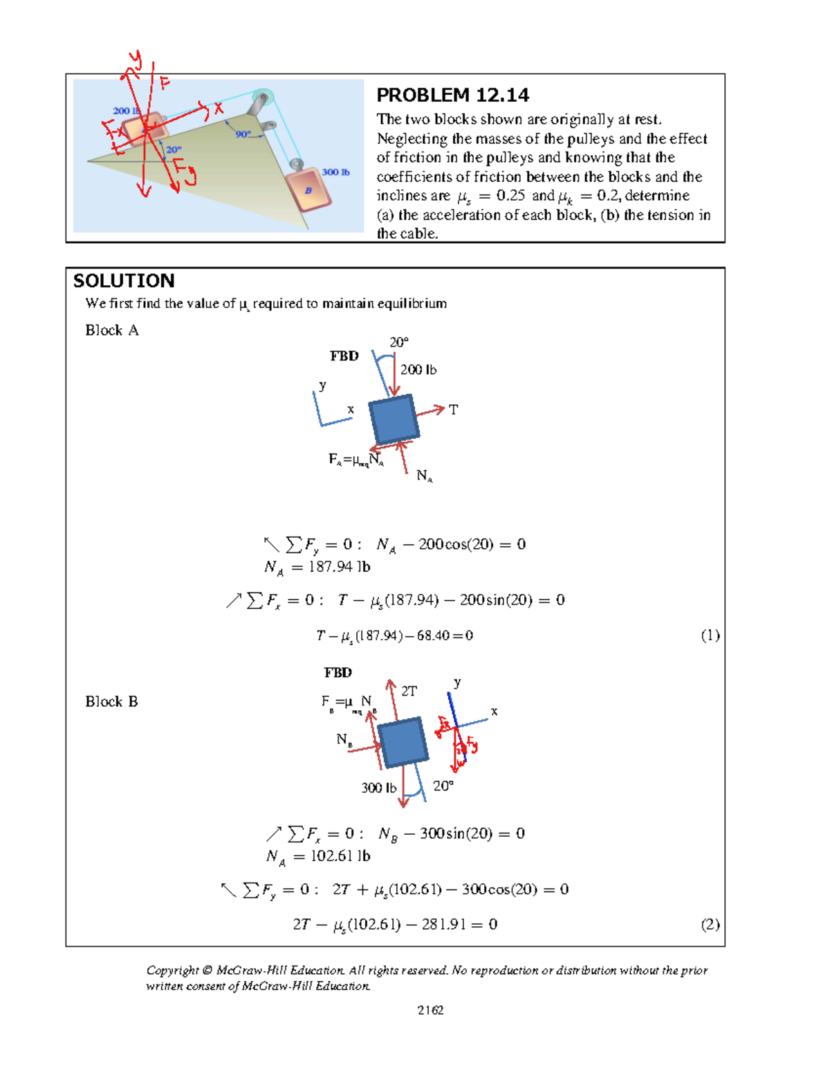 Physics 675: Problem Set Solutions for Blocks and Friction - Studocu