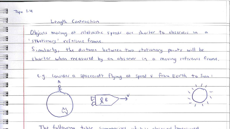 1.4 Lesson 18: Understanding Length Contraction in Relativity - Studocu
