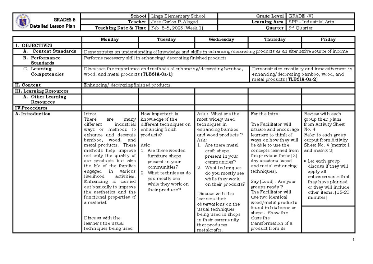 DLP-TLE-IA (WEEK 2) - Enhancing and Decorating Products in Industrial ...