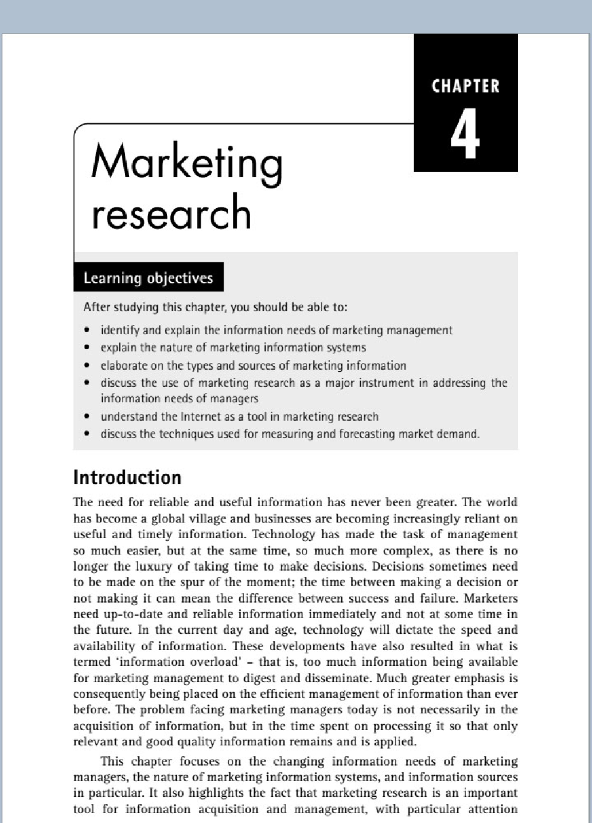 CHAPTER 4: Marketing Research Insights and Techniques - Studocu