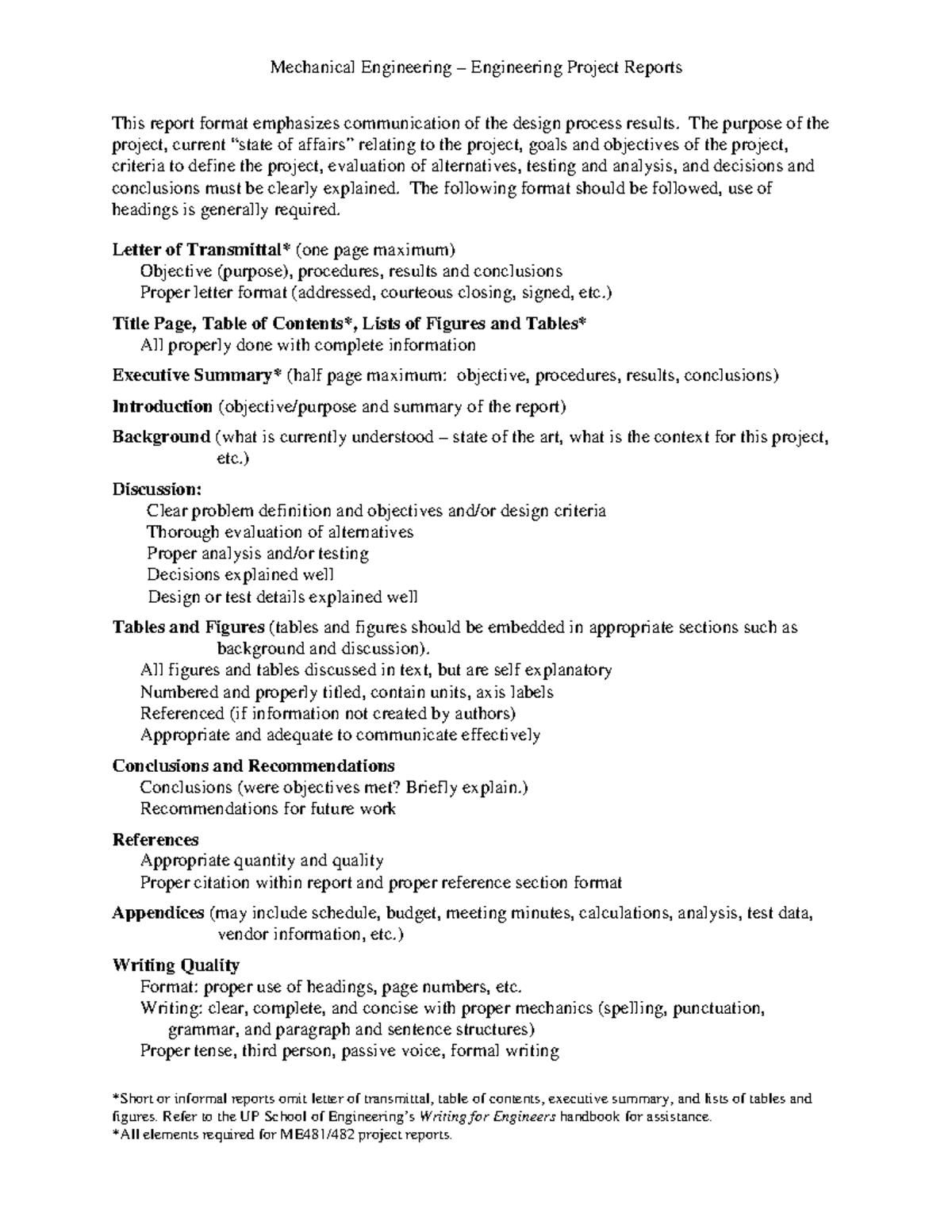 Project Reports - Mechanical Engineering – Engineering Project Reports ...