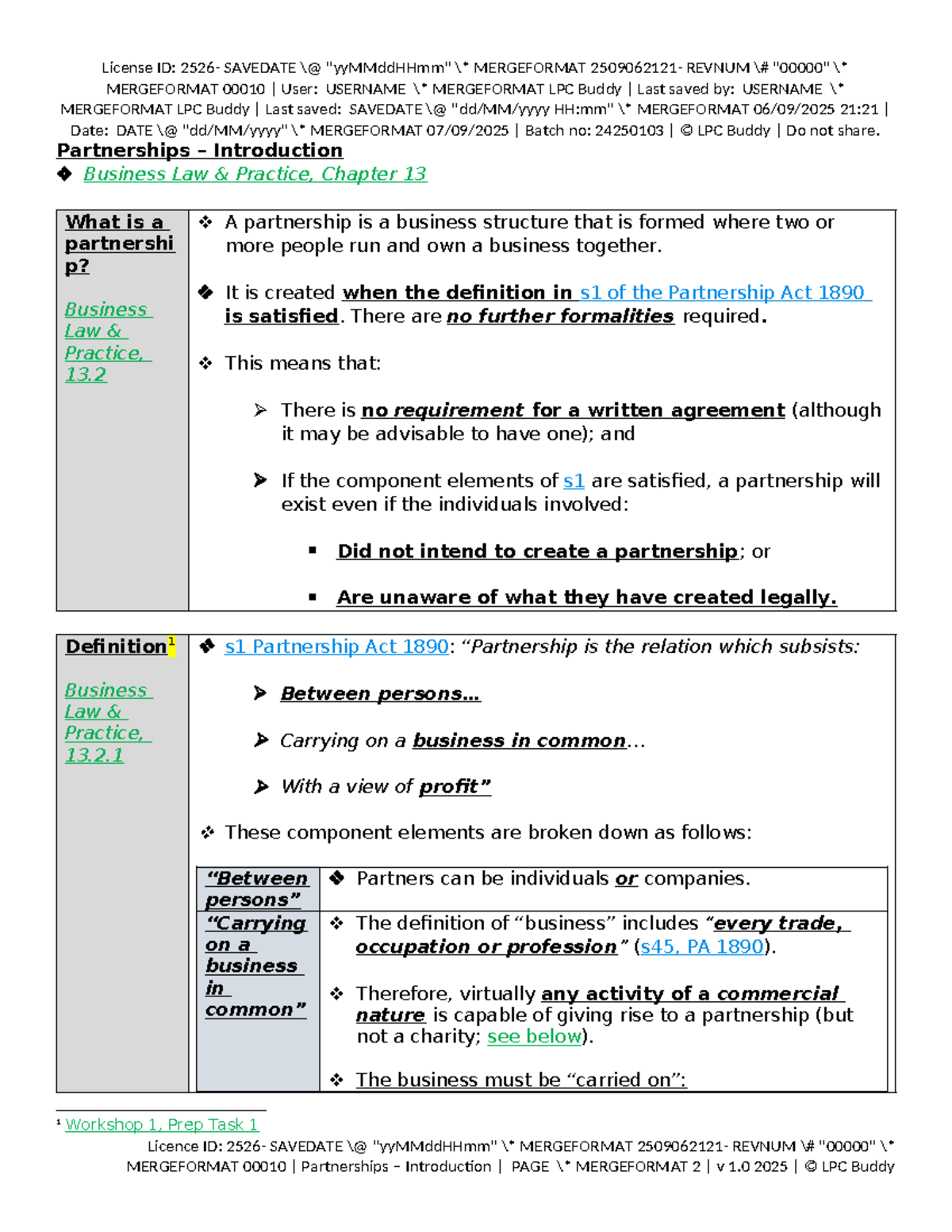 LPC Buddy Business Law Practice: Partnerships Overview and Key Concepts ...