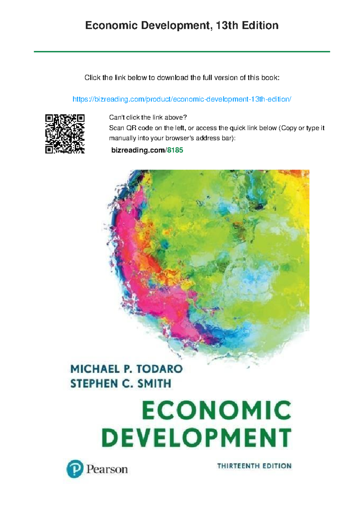 Economic Development 第13版 Economic Development: Insights from the 13th Edition (ISBN