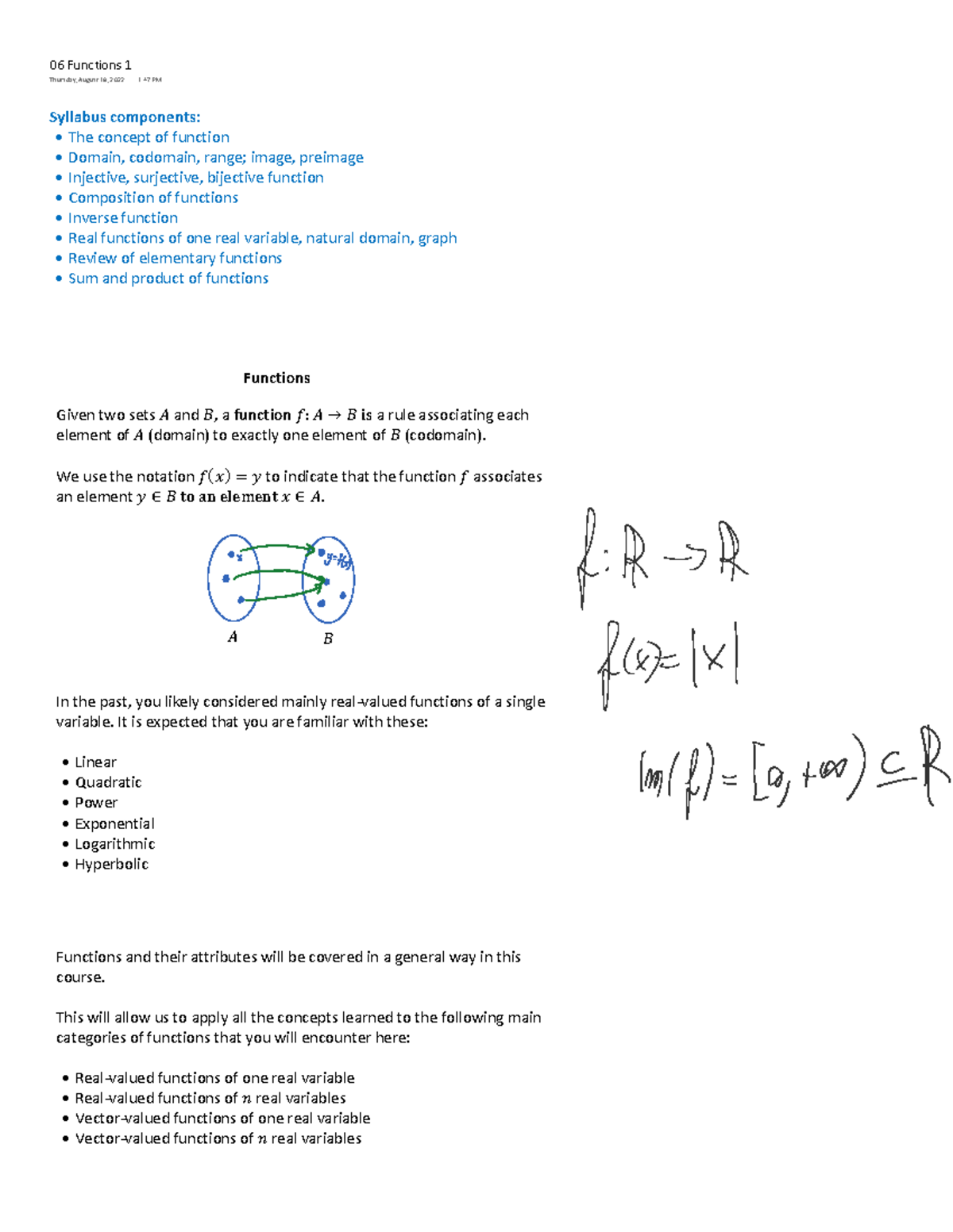 2. Functions - 30062 Mathematics general biem/bief - Syllabus ...