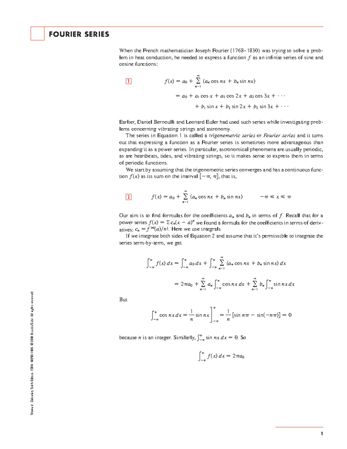 FOURIER SERIES: Understanding Trigonometric Series in Calculus (MATH ...
