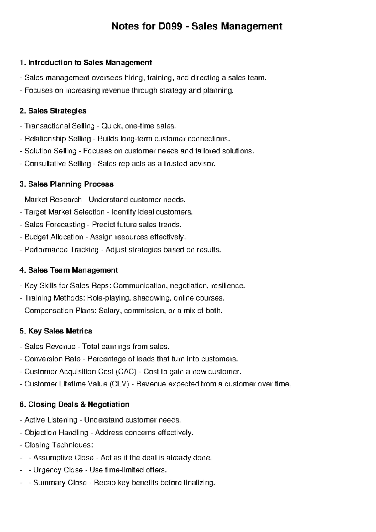 D099-Sales Management Study Guide: Module 10 Insights and Appraisals ...
