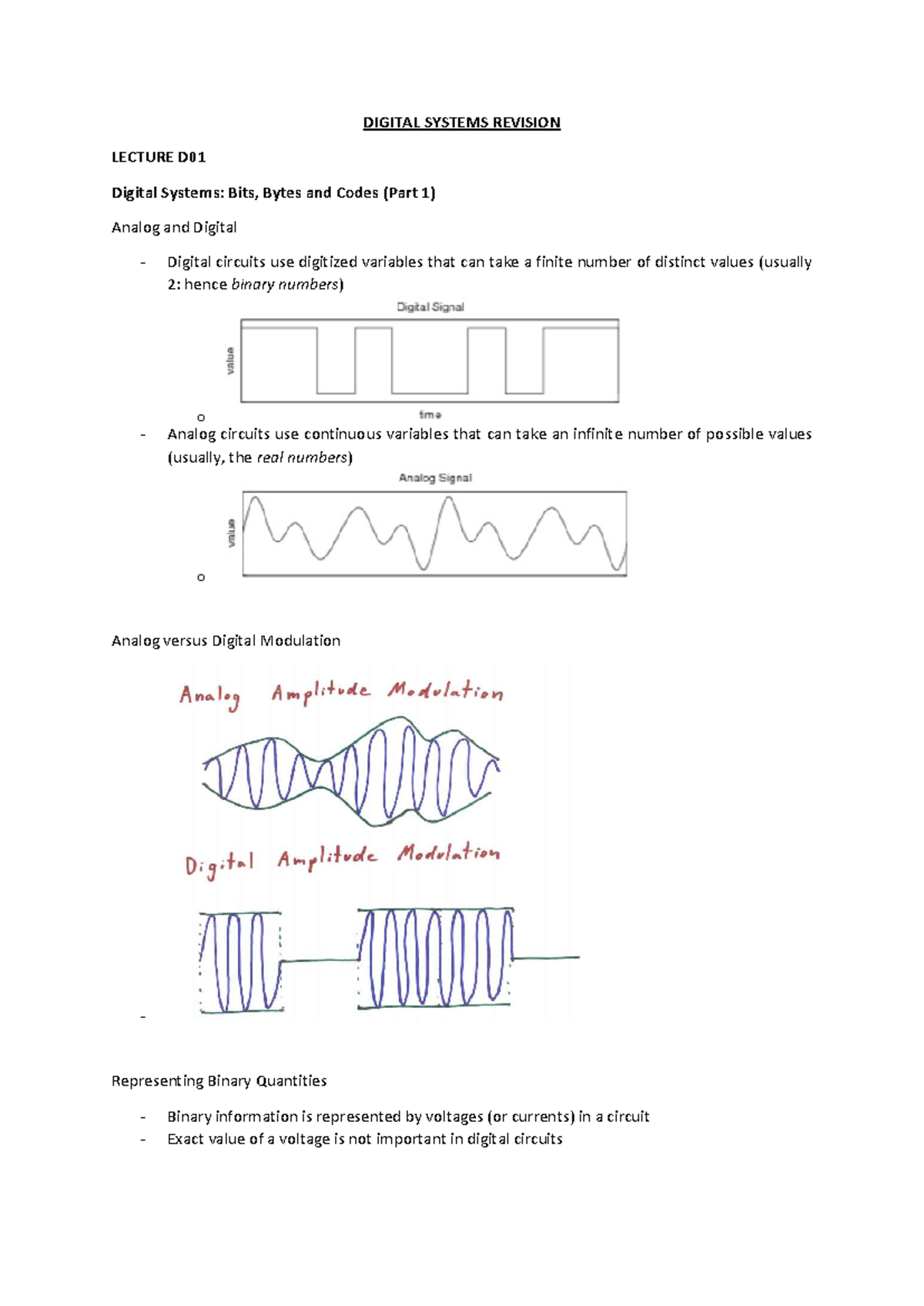 Final Exam Overview - Digital Systems (Course Code: DS101) - Studocu