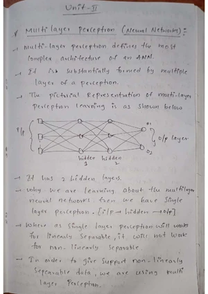 ML Unit 4: Dimensionality Reduction Techniques - AM502PC - Studocu
