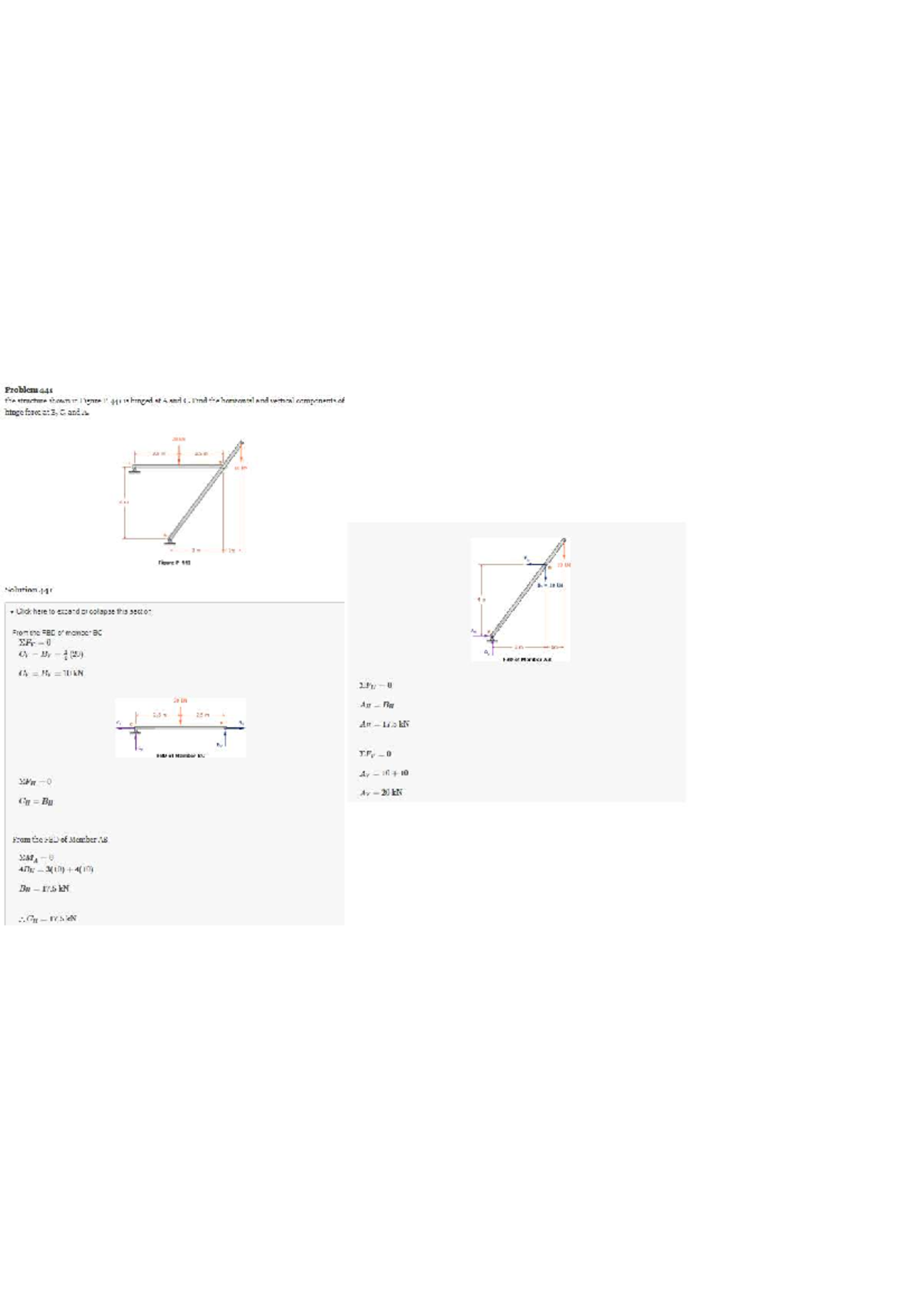 Pd5 - Horizontal & Vertical Components of Hinge Force Analysis - Studocu