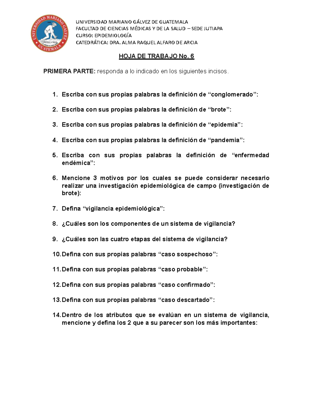 HOJA+DE+ Trabajo+No+6+vigilanca+epidemiol%C3%B3gica%2C+brotes+y ...