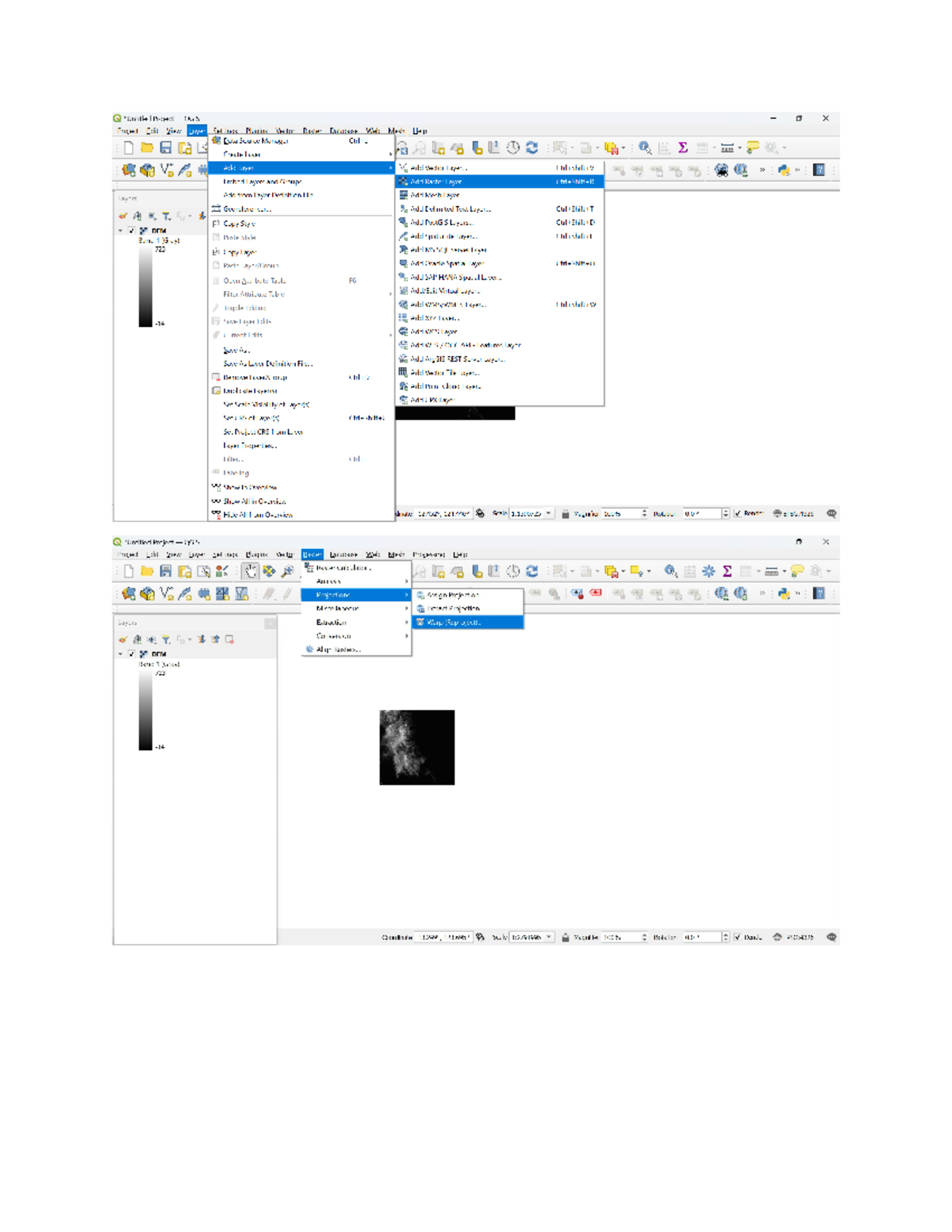 QGIS Processing: Eastern Samar DEM Analysis and Layer Management - Studocu