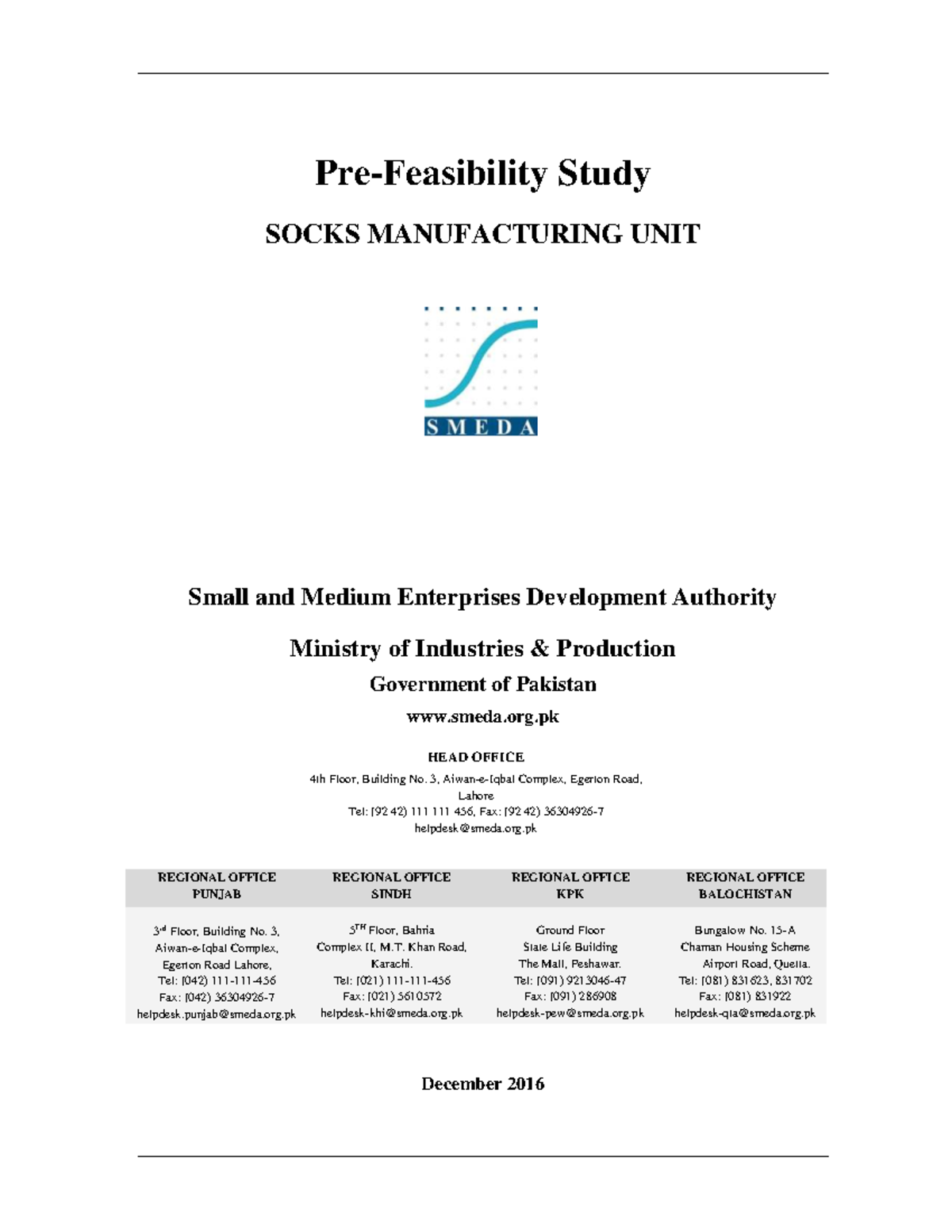 Socks Manufacturing Unit: A Comprehensive Feasibility Study - Studocu