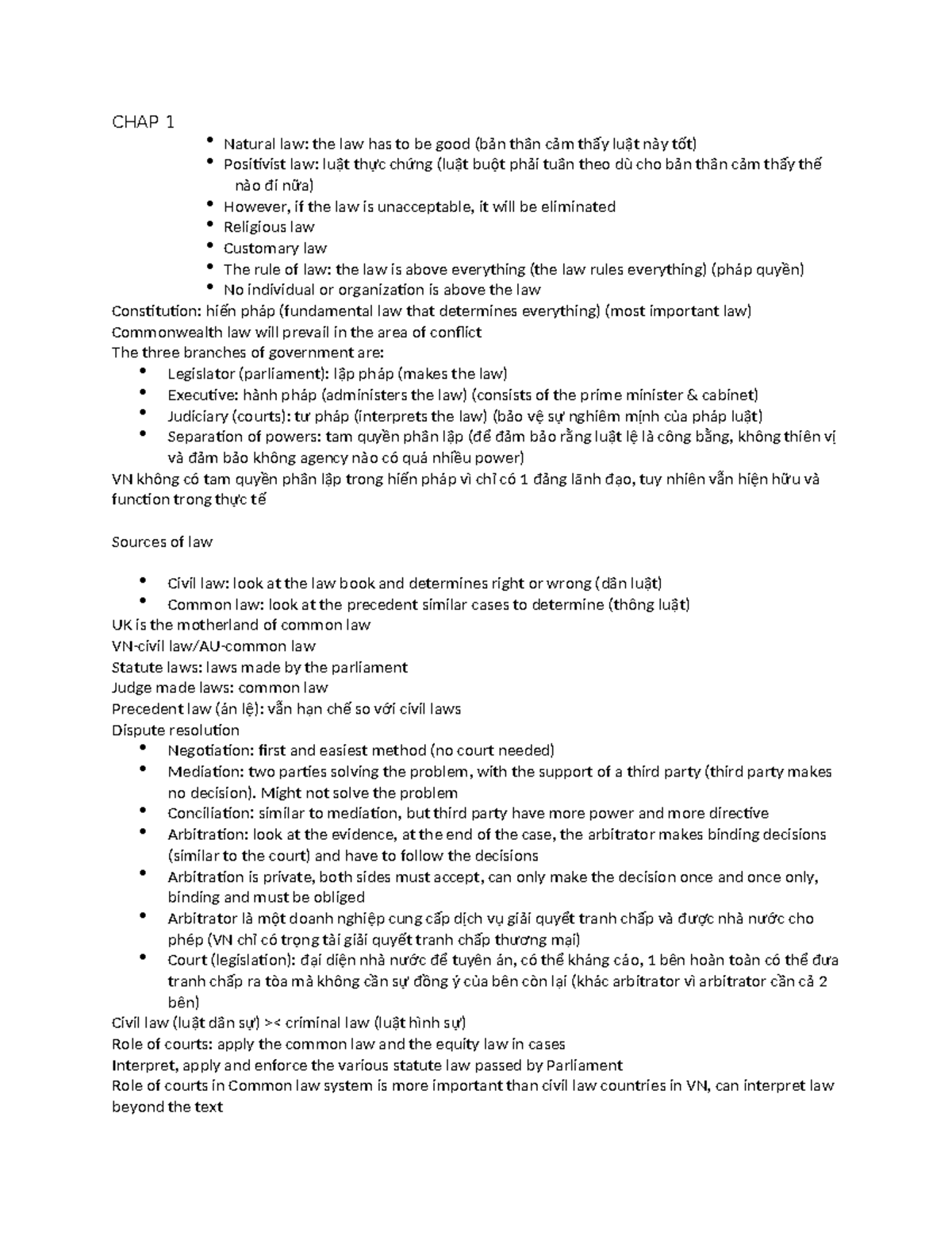 CHAP 1: Overview of Natural Law and Legal Principles (BL) - Studocu