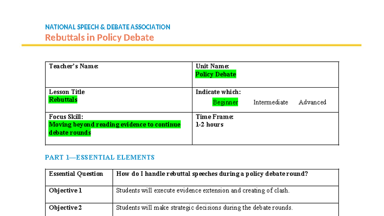 CX.Lesson.P.Rebuttals.McKenzie: Mastering Rebuttals in Policy Debate ...