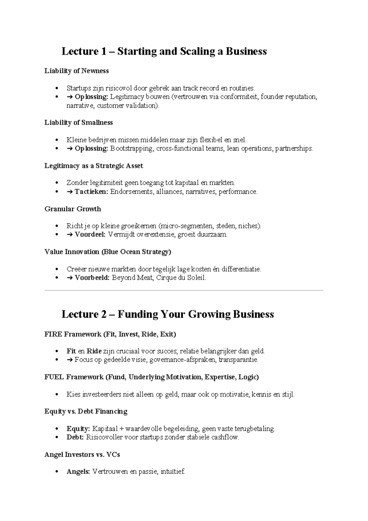 Lecture Notes: Starting & Scaling a Business (Course Code: BUS101 ...