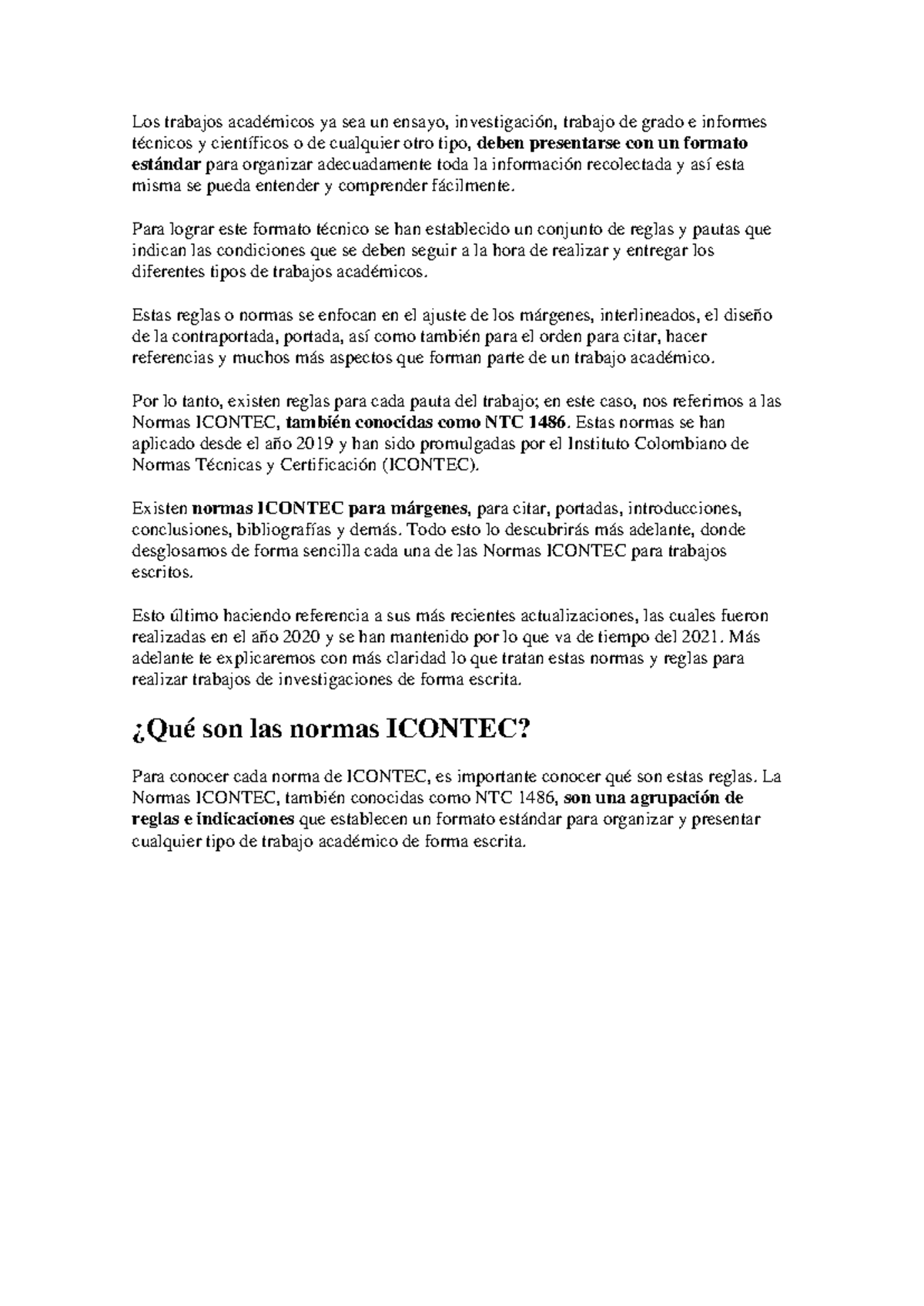 Normas ICONTEC NTC 1486: Guía Actualizada para Trabajos Académicos ...