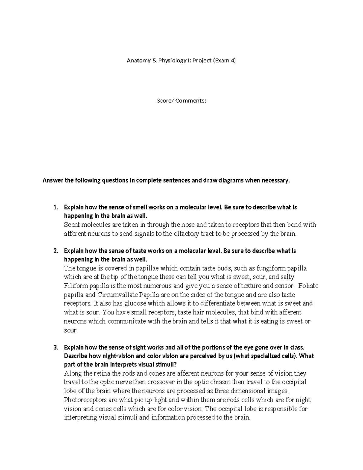 Lab exam 3 answer sheet for BIOL course - Studocu