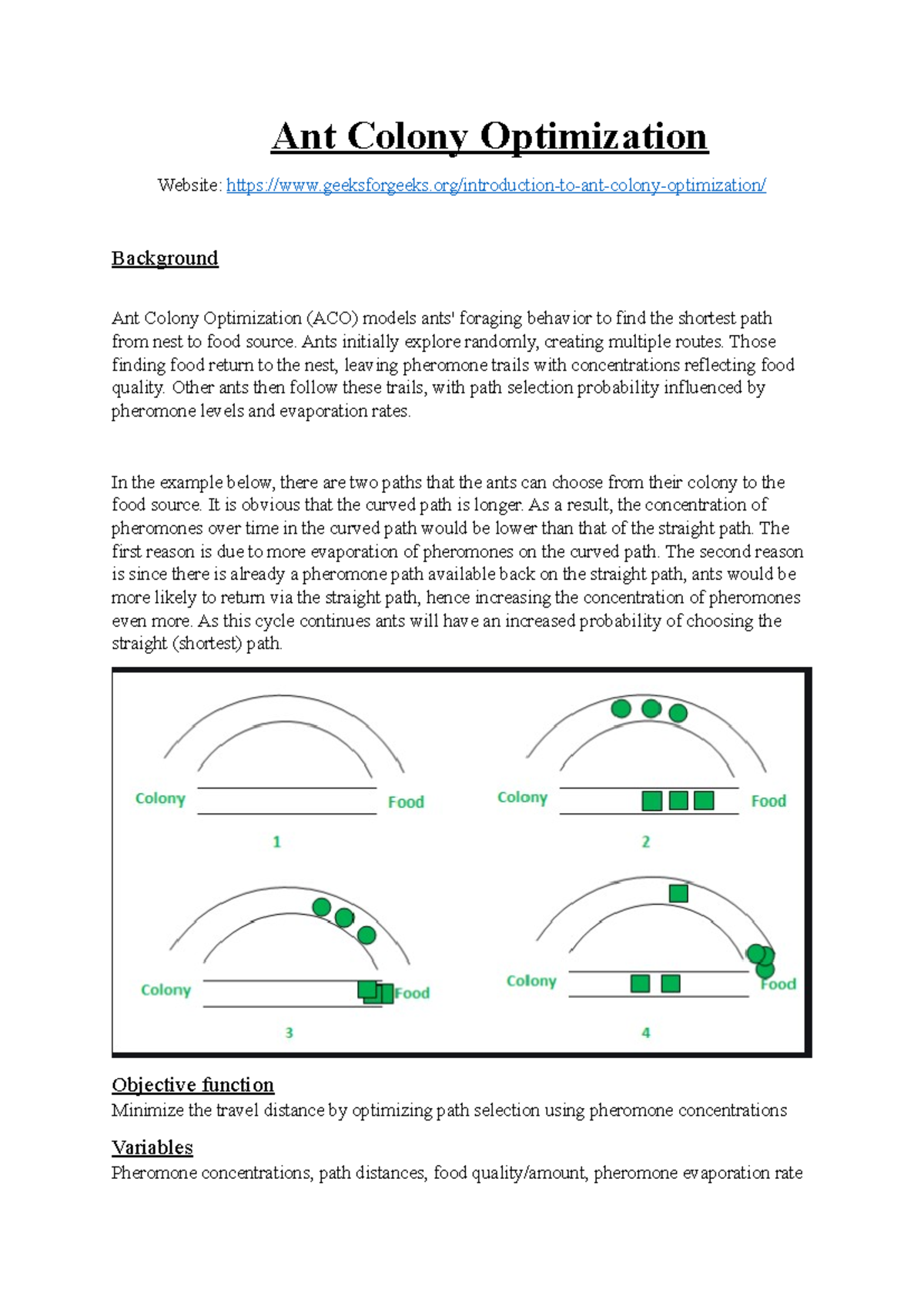 Ex0 - asdf - Ant Colony Optimization Website: geeksforgeeks ...