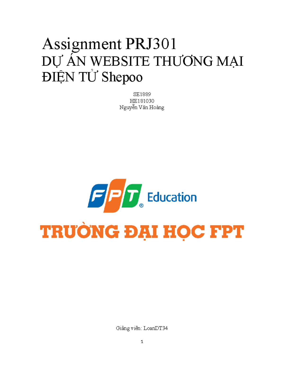Assignment PRJ301 - Website Thương Mại Điện Tử Dự Án - Studocu