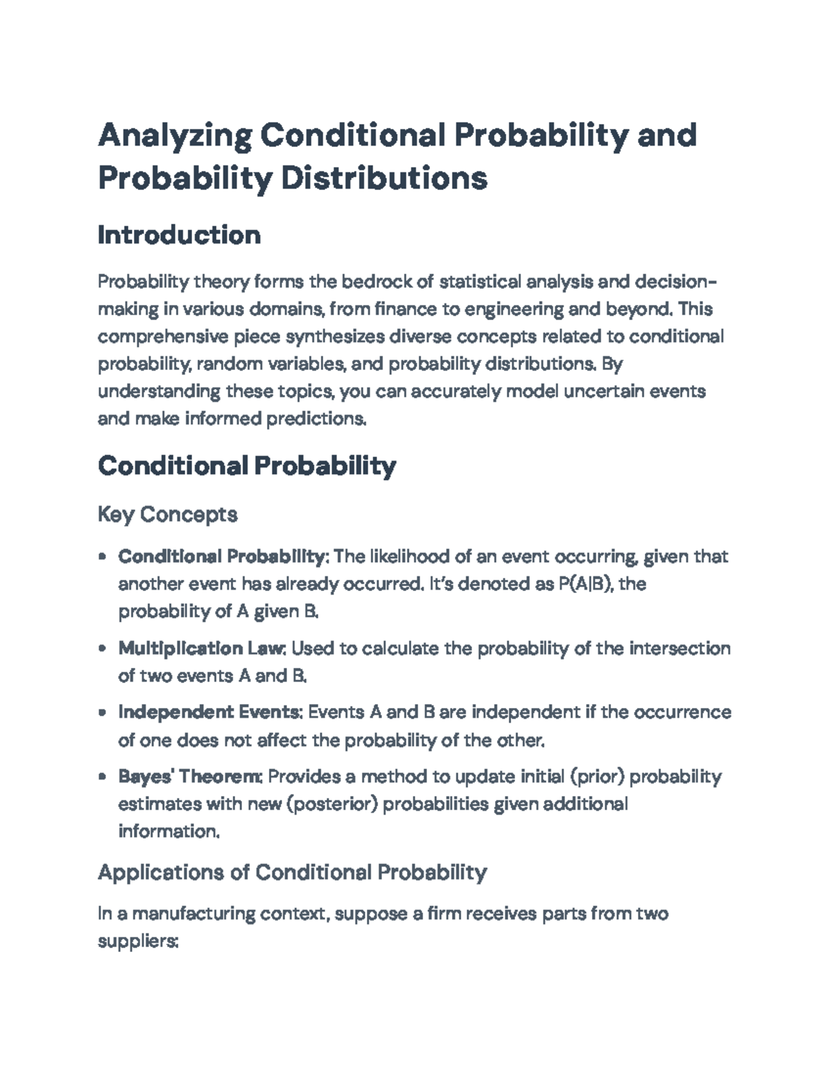 Comprehensive Guide to Conditional Probability & Distributions ...