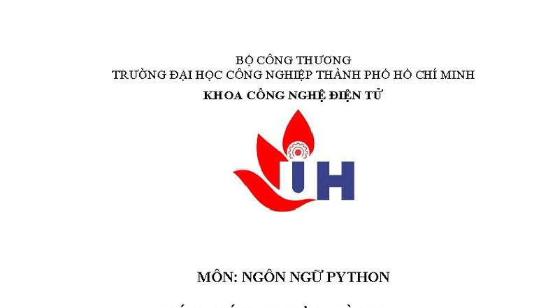 BÁO CÁO THỰC HÀNH NGÔN NGỮ PYTHON - DHDTMT19A - Studocu
