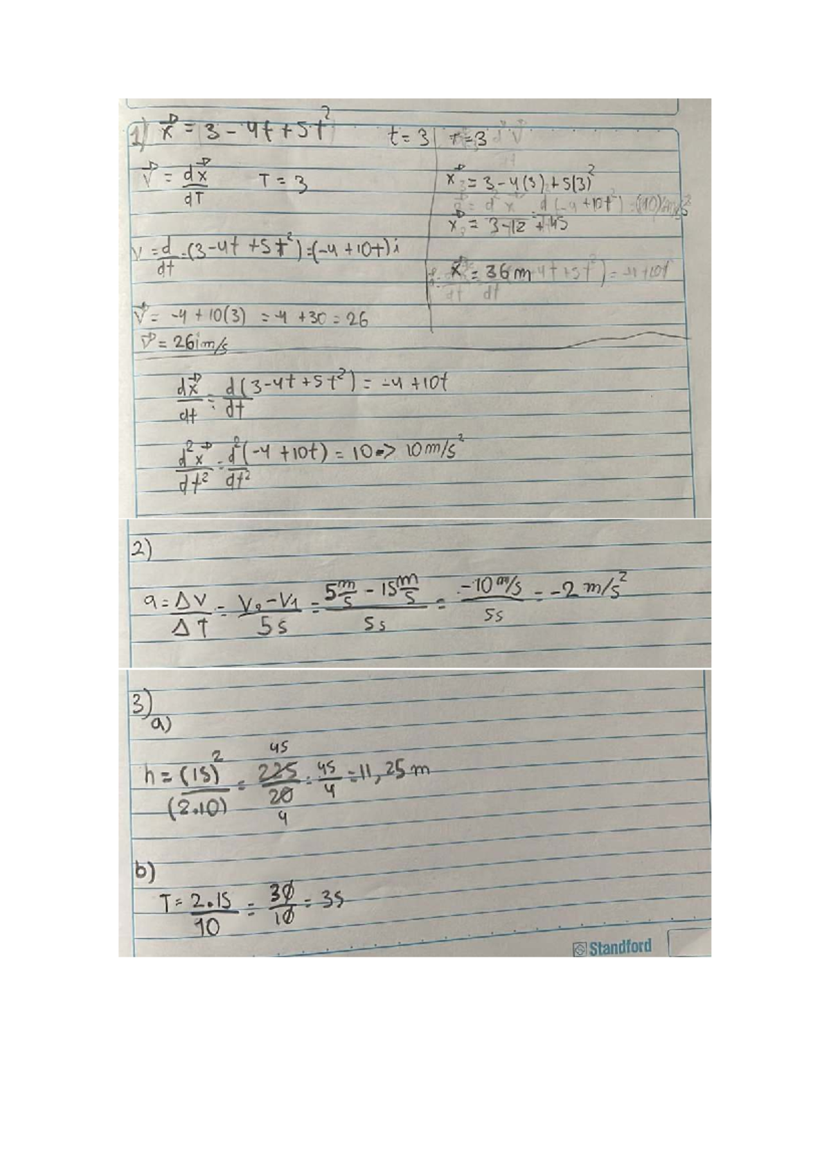 Fisi3 - Lecture Notes on Motion and Acceleration Concepts - Studocu