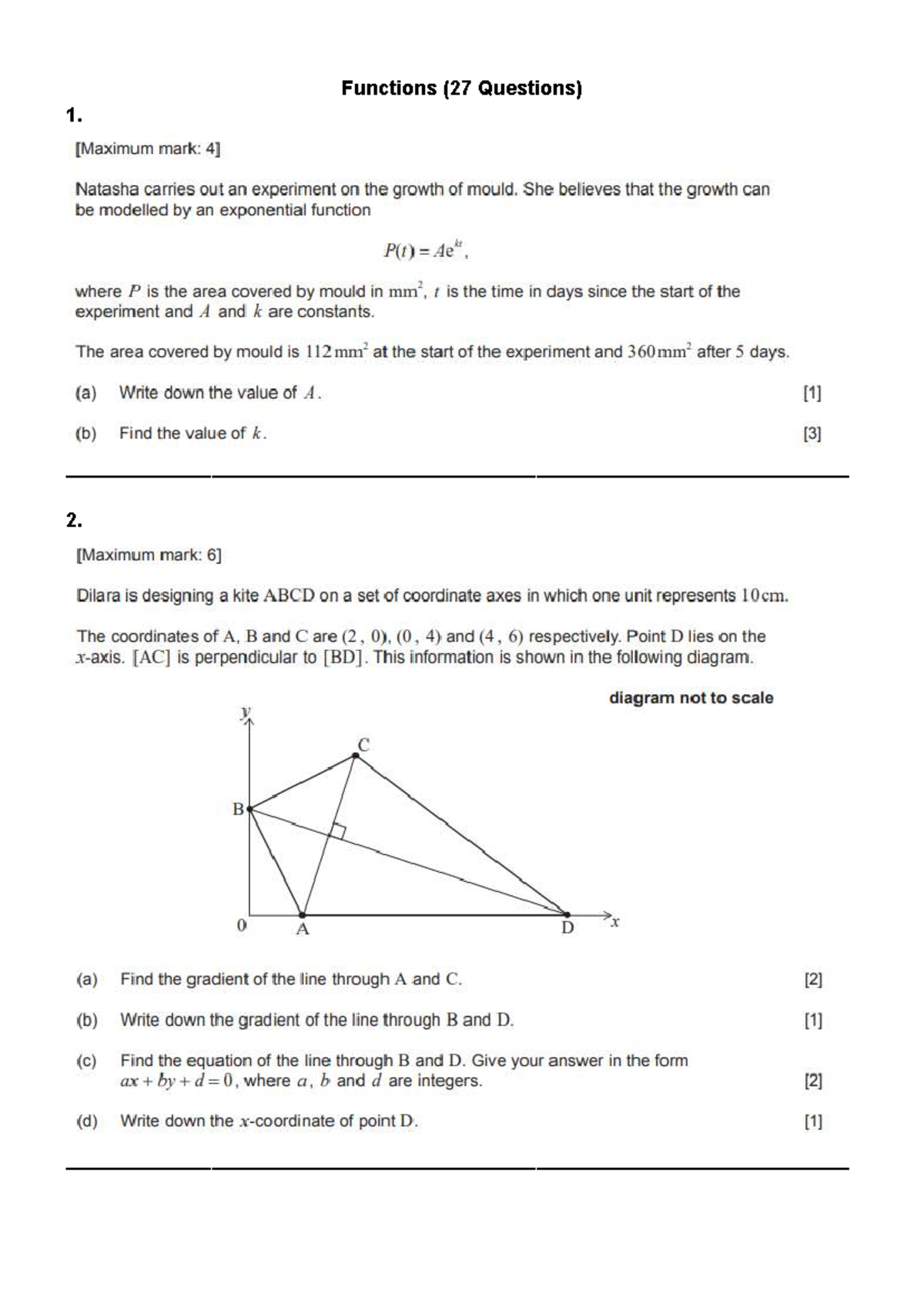 AISL - Review - Functions - Functions (27 Questions) 1. - Studocu