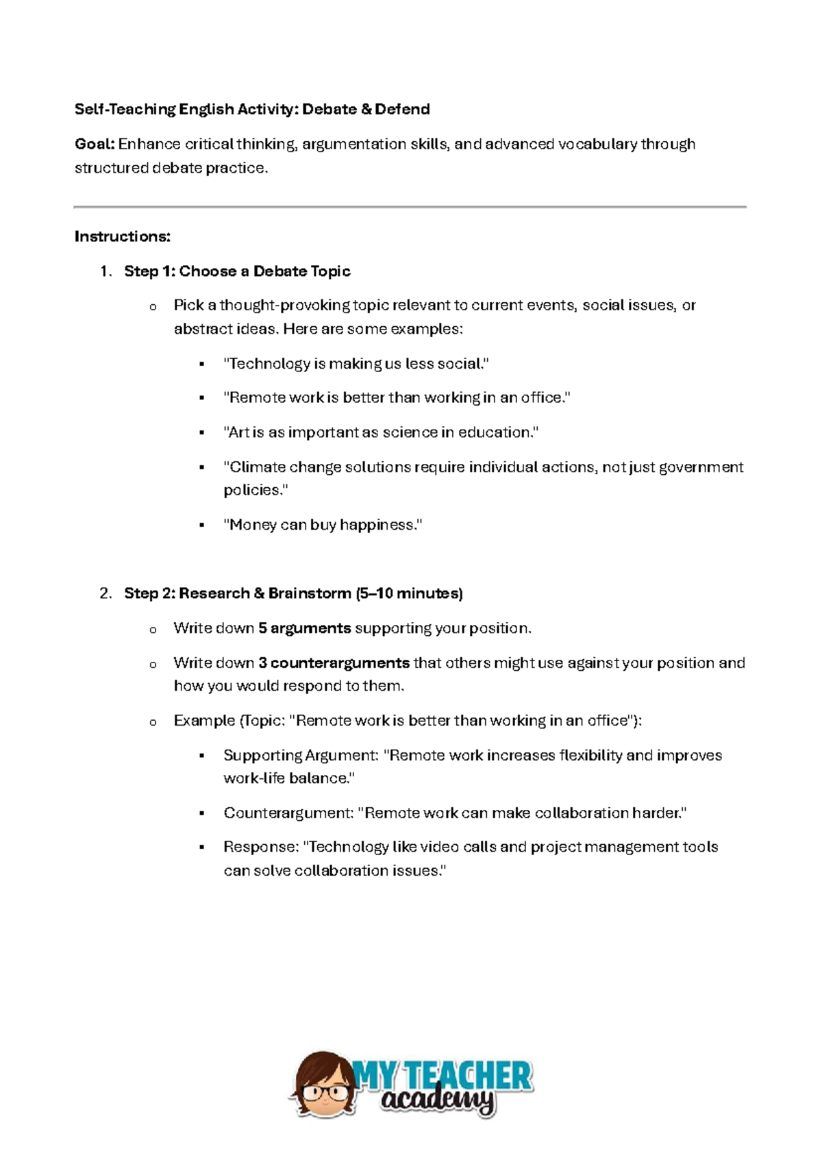 Self-Teaching+English+Activity+3 - Self-Teaching English Activity ...