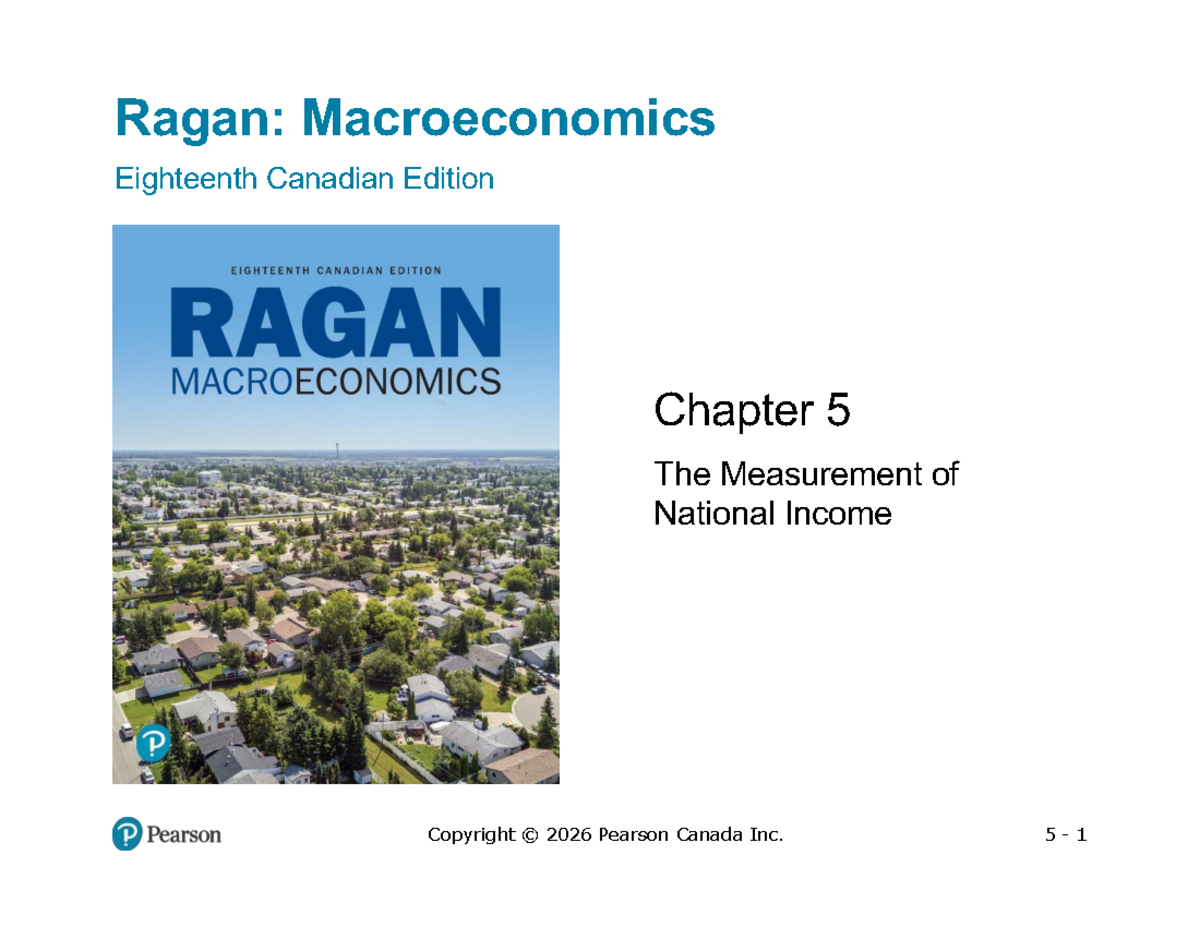 ECON203 - Chapter 5: Measurement of National Income - Studocu