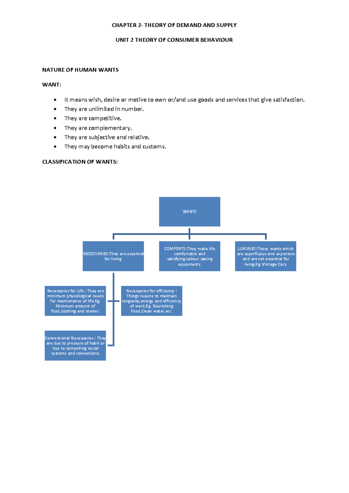 UNIT 2 Theory OF Consumer Behaviour (1) - final - CHAPTER 2- THEORY OF ...