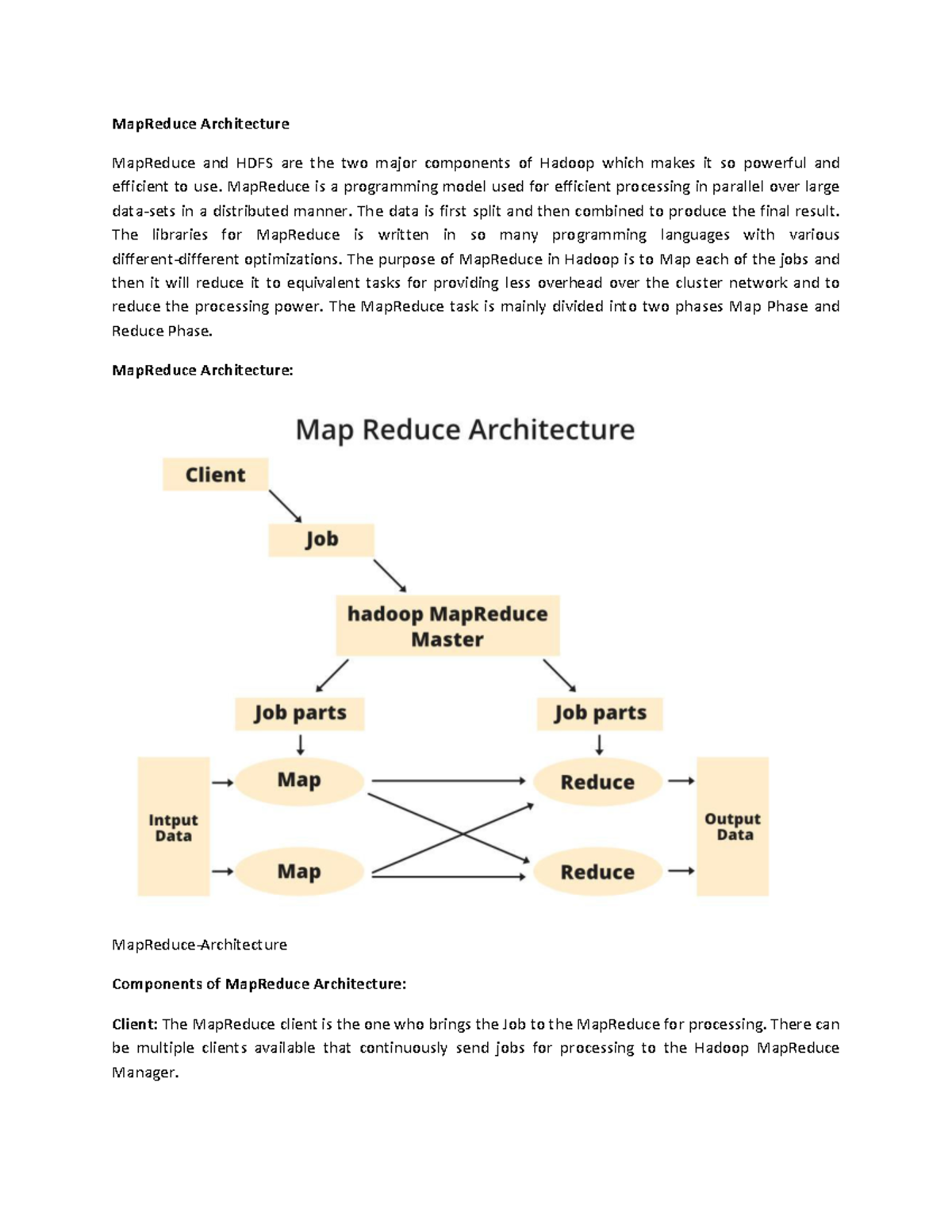 MapReduce Architecture and Components Overview - Cc Notes Mod 6 - Studocu
