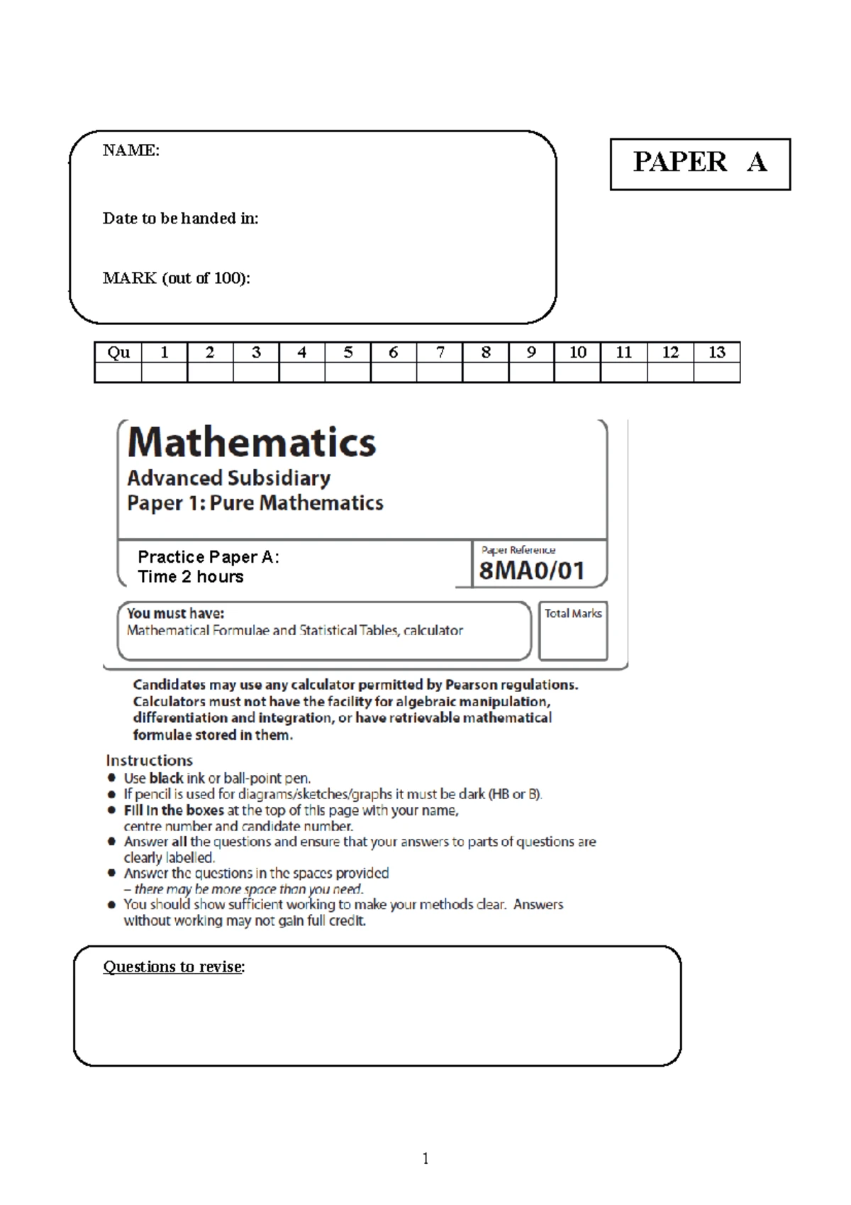 Edexcel Set 2 Higher Paper 2 Mathematics Paper 2 Calculator Higher Tier Edexcel Gcse Set 2 Edexcel Set 2 Higher Paper 2 Mathematics Paper 2 Calculator Higher Tier Edexcel Gcse Set 2