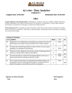 MCA Sem 4 Assignment 2: Data Analytics Overview & Lifecycle Analysis ...