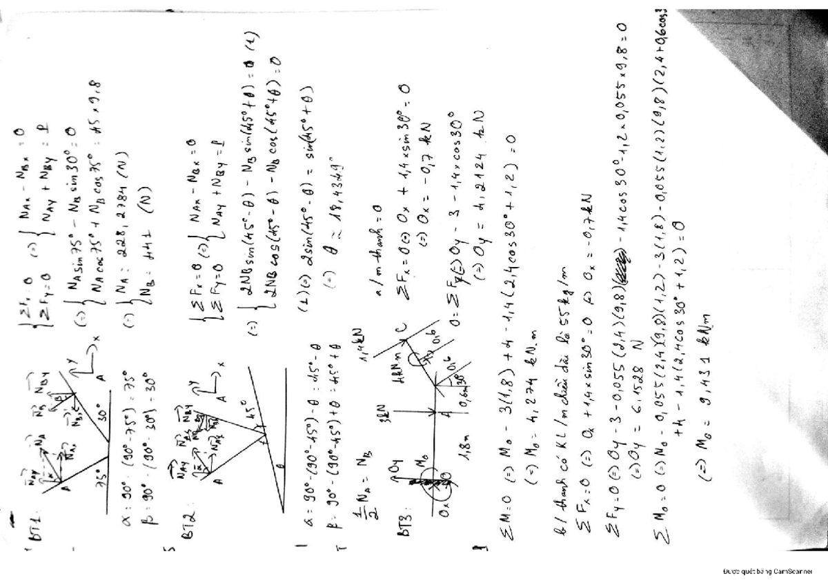BT1. Mechanics of Materials: Equilibrium and Forces Analysis - Studocu